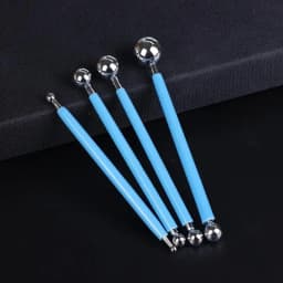 Pottery Dots Sculpture Tool Stainless Steel Polymer Clay Shape Pen Metal Ball Clay Carving DIY Ceramics Decorating Tools