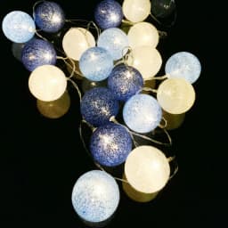10/20LED Cotton Balls String Light Wedding Party Garland Fairy Street Lights Outdoor Garden Patio Christmas Decorations for Home