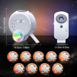 Galaxy Projector for Bedroom 4K HD Image Planetarium Projector 13-in-1 Kids Night Light Projector 360° Rotation (White)