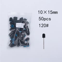 50PCS Green Nail Sanding Caps Bands With Rubber Drill Polishing Nail Art Rotating Remove Burrs Manicure Pedicure Accessory Tool