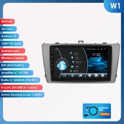 Hizpo 9" Wireless CarPlay Android Auto for Toyota Avensis T27 2008-2015 GPS Car Intelligent Systems Radio Smart Autoradio 6115