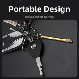 Portable Titanium Alloy Toothpick Brass Creative Combination Stainless Steel Portable Toothpick Fruit Toothpick Outdoor Tool