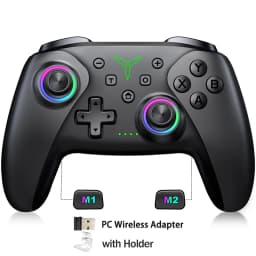 Dinofire Wireless Bluetooth RGB Controller for Nintendo Switch/Switch OLED/Lite Mobile Wired PC Gamepad Multi-Function Joystick