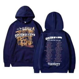 Rock Band System of A Down Toxicity Tour Hoodie Men Women Gothic Punk Vintage Hooded Sweatshirt Men's Fleece Oversized Hoodies