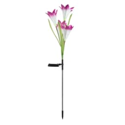 Solar Lily Flower Light 7 Color Changing Waterproof Solar Pathway Landscape Lights for Outdoor Courtyard Garden Yard Decor