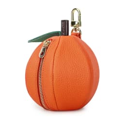 CONTACT'S Genuine Leather Bag Charm, Fruit Series Mini Pouch Keychain, Cute Handbag Pendant for Women, Female Small Item Holder