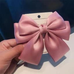 Solid Color Bow Ribbon Hair Clip New Women Bowknot Barrettes Women Ponytail Clip Headband Girls Hair Accessories Gift