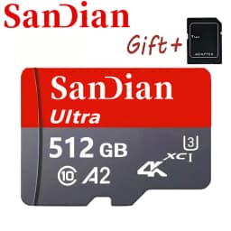 Bold SD Cards 128GB 512GB 32GB Memory Card Micro TF SD Card TF Cards for Body Camera/Phone/Digital Frame/PC Mac/Baby Monitor