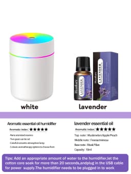 180ml Aromatherapy diffuser Humidifier Aromatherapy essential oil Air purifier Sleeping car carrying home LED 7 color light