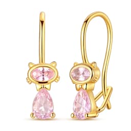 925 Sterling Silver Gold Color Circular Hoop Earrings Golden Earring Fit Original Charms Diy Fine Jewelry For Fashion Women