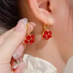 Irregular Smudging Resin Blue Jelly Ice Cute Geometric Bean Stud Earrings for Women Unique Design Party Jewelry Christmas Gift
