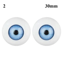 1Pair 22mm 30mm Realistic Half Round Craft Accessories Acrylic DIY Eyeballs Reborn Doll Eyes BJD Mini Easy Use Simulation