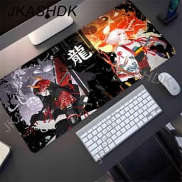Black Samurai Mouse Pad Gamer Table Mat Teclado Empresa Gaming Laptop Esports Mousepad PC Office Accessories Computer Desk Mats