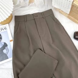 Korean New Spring Summer Thin Pants Women Elastic Waist Suit Pants Women's 2027 Nine-point Casual Straight-leg Pants Ladies