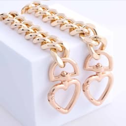 Heart Shape Purse Extender Chain for Metal Handbag Replacement Purse Chain Strap Shoulder Strap DIY