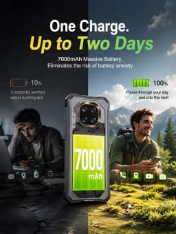 Cubot KingKong ES 5 Rugged Smartphone Android 16 Up to 12GB RAM(6+6GB) 128GB ROM / 24GB RAM(12+12GB) 256GB ROM 6.88-Inch 120Hz Screen 7000mAh Battery NFC Face Recognition Fingerprint Recognition IP69K 64MP+16MP SCT620
