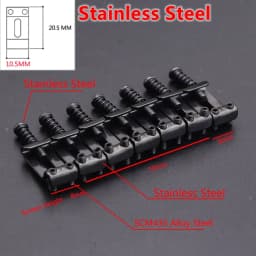 1 Set 10.5MM/10.8MM/11.3MM Stainless Steel / Titanium Alloy (TC4) Electric Guitar Bridge Saddle for Fende.r ST