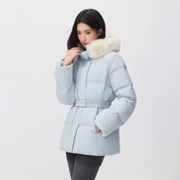 Semir Women Down Jacket Mid Length Water Repellent Windproof 90 Percent Down Fill Plush Collar Modern Style 2026 New