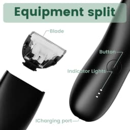 Men's Electric Groin & Body Shaver - Waterproof Dual Head Trimmer Kit w/ LED Light & Foil Blades