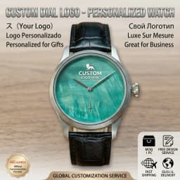 CORGEUT 42mm Custom Logo Watch Men ST3621 Hand Wind Mechanical Green MOP Dial Sapphire Glass Luxury Personalized Wristwatch
