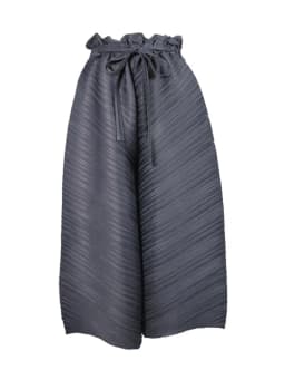 Miyake Pleated Broad Leg Harem Pants Women Spring Summer Loose Belt Trousers Black Aesthetic Clothes TP5002