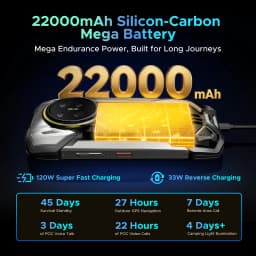 DOOGEE V Max 2 Rugged Phone 22000mAh Dimensity 8300 48GB(16GB+32GB) 512GB 6.78'' Screen Dual Camping Light Android16 Smartphone