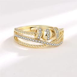 2026 Fashion Beads Anxiety Ring Fidget Spinner Rings Korea Crystal Butterfly Flower Star Moon Ring Anti Stress Jewelry Gift