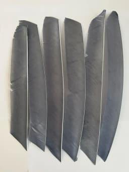 LW 50 Pcs Full Length (7-10 inch) Archery Fletches Natural Tureky Feathers Hunting Arrow Fletching for Bow DIY Accessories