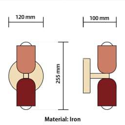 Marcon Multi Modern Bedroom Bedside Wall Lamp Corridor Staircase Balcony Dining Room Lighting Simple Store Wall Lamp Ironwork E2