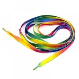 1Pair Rainbow Shoelace Gradient Color Low-cut High Top Canvas Shoes Laces Boot Strings Rainbow Personalized Printing Shoelaces