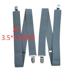 3.5 cm Wide Solid Color No Cross Suspenders Men 4 Strong Clips Women Suspender For wedding Party Trouser Braces