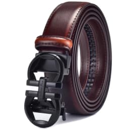 Men's Ratchet Belt with Automatic Buckle Casual Golf Formal Pants Shirt, Adjustable Fit, Comfortable and Easy to Use Width 35mm