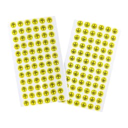 200pcs Ground cable sticker Round yellow ground cable label Ground label sticker The diameter of the ground label is 10mm