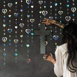 Iridescent Star Moon Circle Garland Ramadan EID Mubarak Birthday Party Decorations Hanging Crescent Twinkle Little Star Streamer