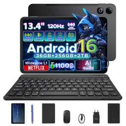 DOOGEE U13 Pro 2 in 1 Tablet PC 13.4" 120Hz Display Android 16 11000mAh Battery 36GB RAM(6+30) 256GB ROM Gemini AI Netflix Widevine L1 Supports Smart Pad