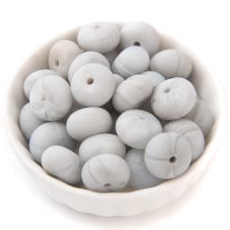 14mm 50Pcs Mini Abacus Silicone Beads Food Grade Saucer Loose Beads for Baby Teether Necklace Pacifier Clip Jewelry Making