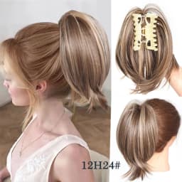 Pinch style messy chicken coop head wig ponytail bun bun bun head straight ponytail
