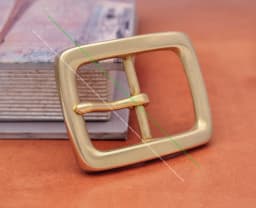 96g Heavy Leather Craft Solid Brass Buckle Center Bar Buckle Mens' Belt Buckle 40mm Accessories For Leather Metal Buckle