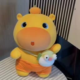 Plush Doll Orange Capybara Lulu Soft Stuffed Toy Pufferfish Crossbody Bag Throw Pillow For Sofa Home Decoration Adult Gift