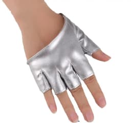 Black Pu Leather Half Finger Gloves Gothic Punk Rock Lolita Harajuku Stage Performance Cosplay Party Fingerless Women Gloves