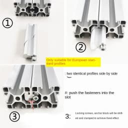 European Standard Aluminum Profile One-Line Connector Parallel Clamping Head 2020 3030 Docking Fixed Block Built-in Connector