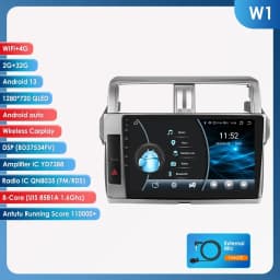 Hizpo AI Voice Car Radio Android Auto Multimedia For Toyota Land Cruiser Prado 150 2013-2017 4G Carplay Autoradio No 2din DVD