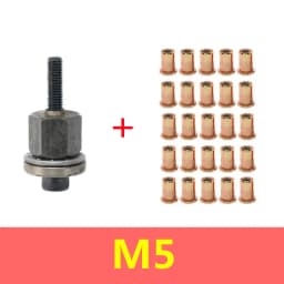 Manual Rivet Nut Tool with 50Pcs Rivnuts, M3 M4 M5 M6 M8 M10 Hand Threaded Insert Gun Kit for Aluminum Steel Metal Repair