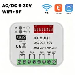 RX MULTI Tuya WIFI 300-868 MHz Garage Door Remote Control Receiver 433MHz 868MHz AC DC 9-30V 85-250V Smart Switch Module Opener