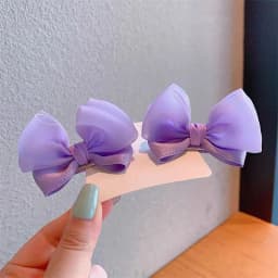 2PCS New Fashion Fresh Yarn Three-dimensional Cute Bow Hair Clips Girls Hairpins Hair Accessories Barrettes Kid Headdress