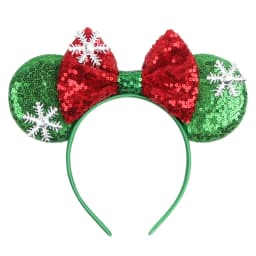 New Christmas Days Wheels Mouse Ear Headband Sequin Bows Girl Adult Kids DIY Party Cosplay Hair Accessories Princess Hairband