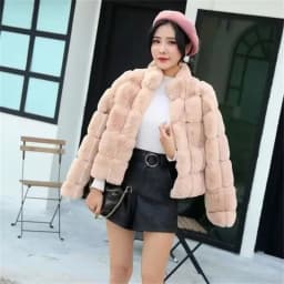 Women's Fur Integrated Jacket New Autumn Winter Short Imitation Mink Fur Coat Versatile Velvet Tops Female Outerwear Clothes