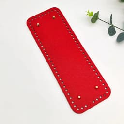 Handmade Rectangular 28 X10cm Bottom For Knitted Bag PU Leather Pad Handcraft Bag Base With Holes DIY Crochet Bag Bottom