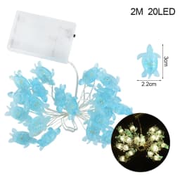 2M 20LED Ocean Theme Party Night Light Seahorse Seastar Shell Fairy Light Garland String Wedding Birthday Party Decoration