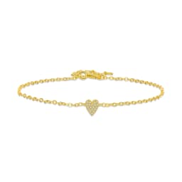 VEWANT 925 Sterling Silver Clear CZ Pave Heart Bracelet Chain Wome Wedding Women Luxury Jewelry